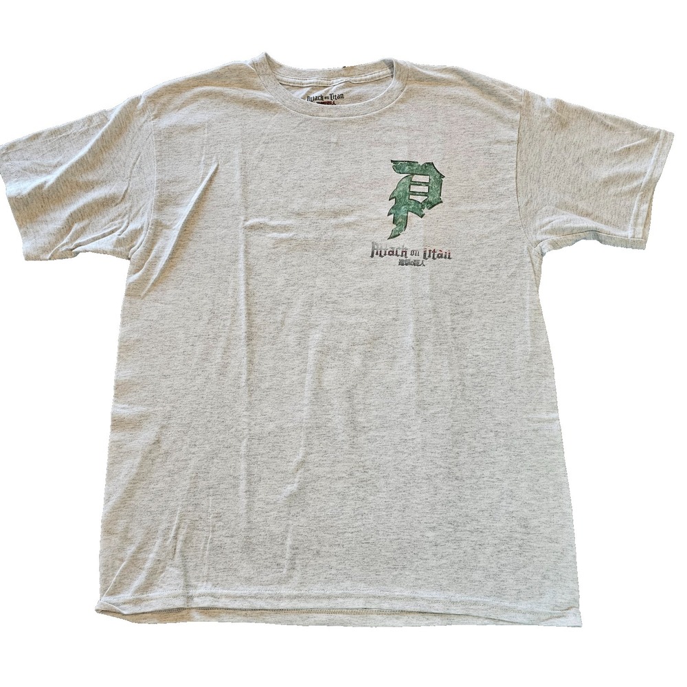 PRIMITIVE x Attack On Titan Reiner Dirty Tee Boys XL Heather Gray NWT - Picture 2 of 12